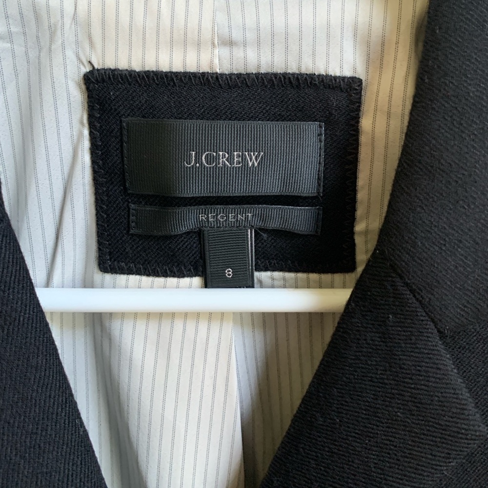 J Crew Regent Blazer Black Wool Size 8 - Picture 5 of 9
